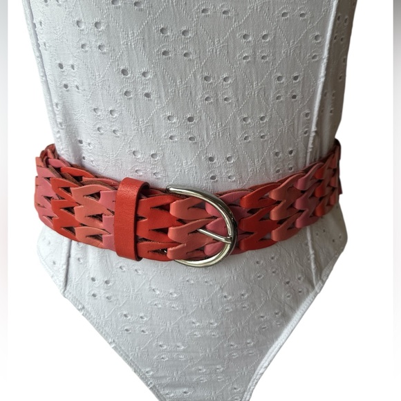 Sandwich Vintage Heavy Duty Wide Braided Thick Leather belt - Picture 2 of 7